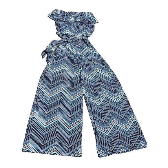 White House Black Market Strapless Pant Set One Piece Striped Romper XS - Picture 1 of 3